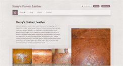 Desktop Screenshot of custom-hand-tooled-leather.kerryscustomleather.com
